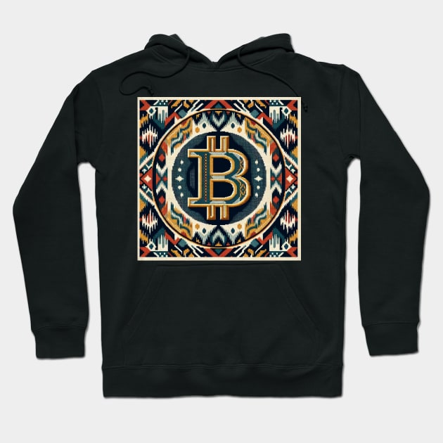 Crypto Tapestry: Traditional Weaves Meet Modern Wealth Hoodie by heartyARTworks